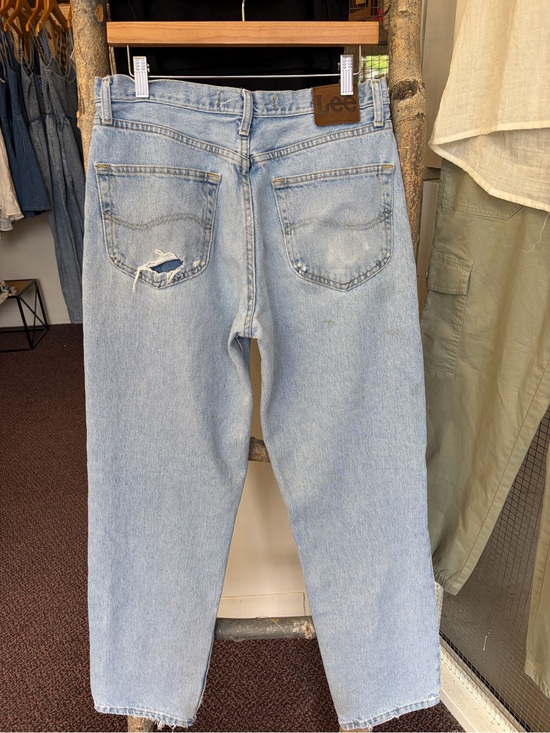 Lee Denim - Lee Light Blue Straight Leg Jeans with Back Pocket Detail 32 X 32